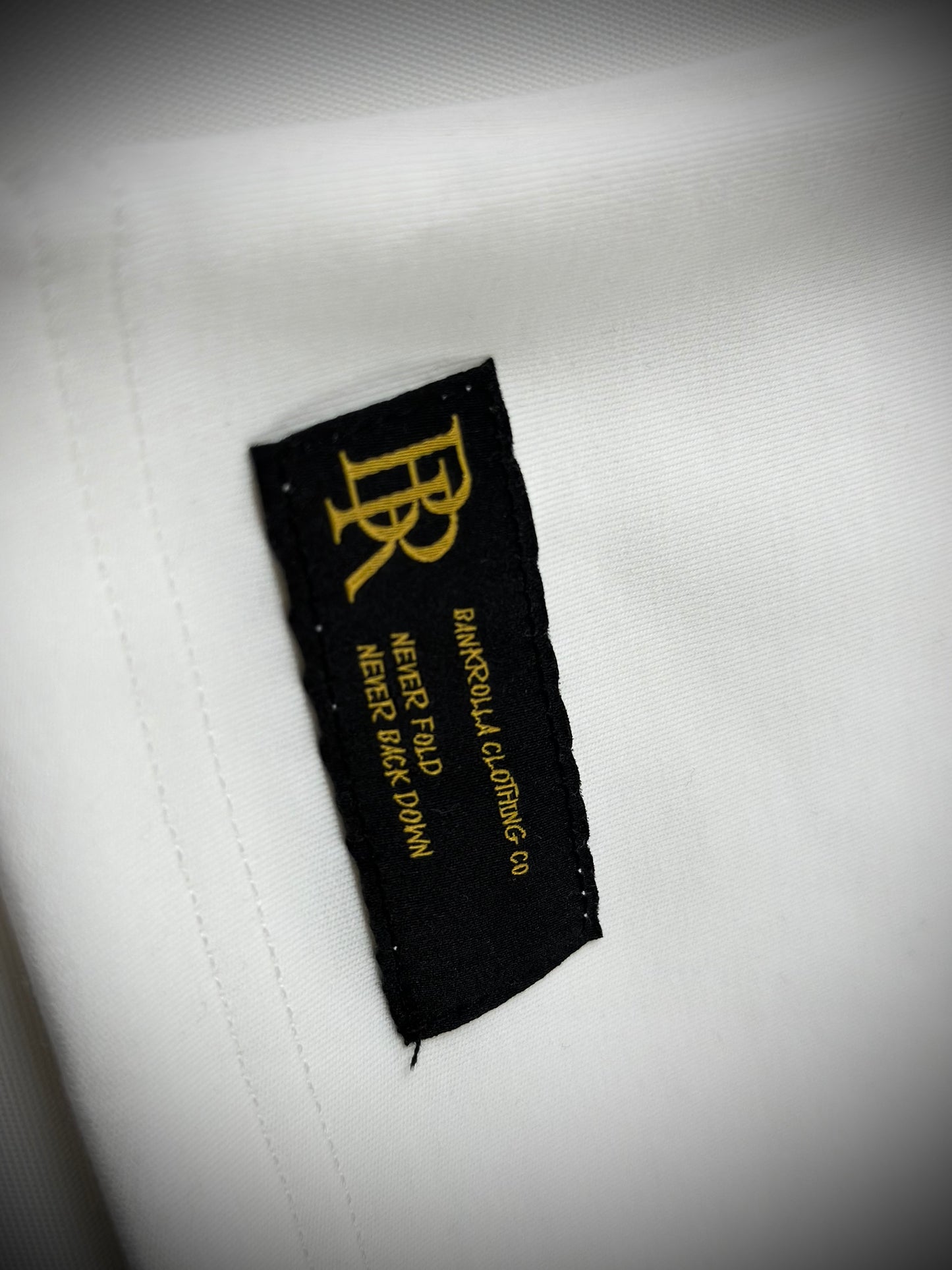 BANKROLLA OFF WHITE & NAVY BOX TEE