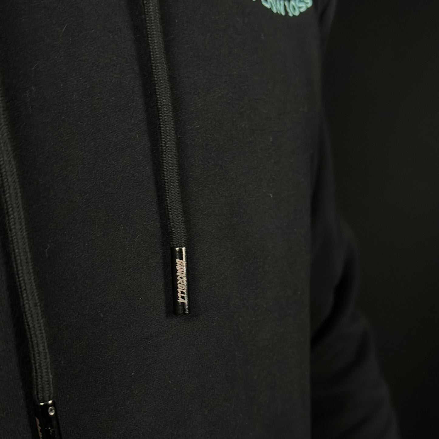 BANKROLLA BLACK AND TEAL HOODIE